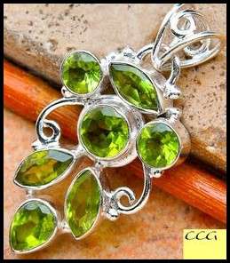 Sterling silver pendant - PERIDOT - Dreams Collection