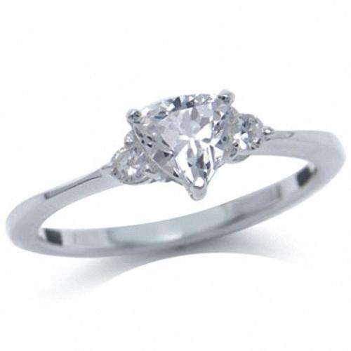 Sterling Silver ring - Sparkling CUBIC ZIRCONIA (size 8 / Q)