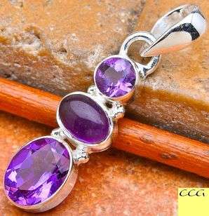 Sterling silver pendant - ALEXANDRITE & AMETHYST - Dreams Collection