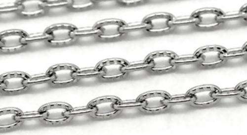 CHAIN Antique Silver NF 4.5x3mm textured cable (1 metre)