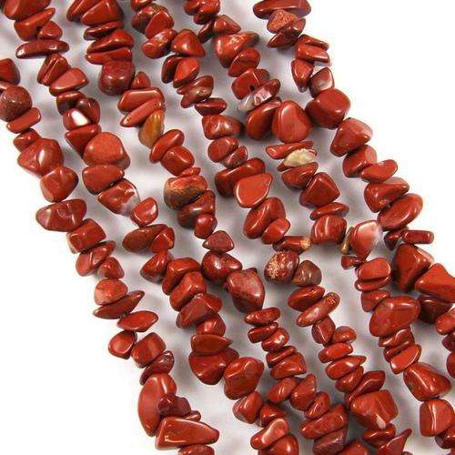 Natural RED JASPER chipstrand +-90cm