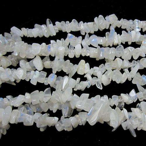 Natural RAINBOW MOONSTONE chipstrand +-90cm