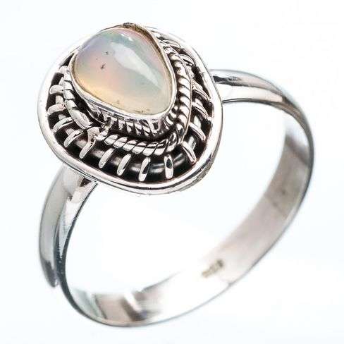 Sterling silver ring - ETHIOPIAN OPAL - Dreams Collection (size 9.25 / R half to S half)