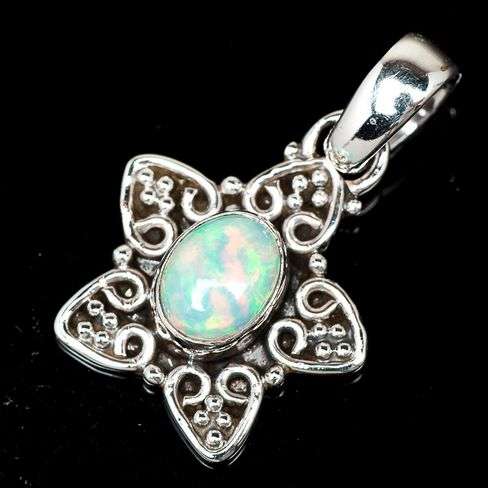 Sterling silver pendant - ETHIOPIAN OPAL - Dreams Collection