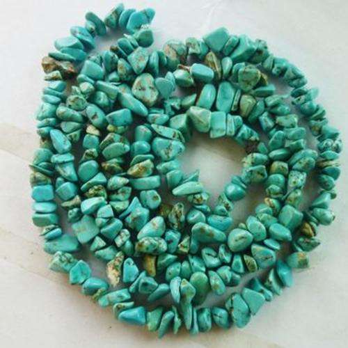Natural CHRYSOCOLLA / AFRICAN TURQUOISE chipstrand +-90cm