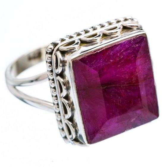Sterling silver ring - RUBY - Dreams Collection (size 8.75 / Q half to R half)