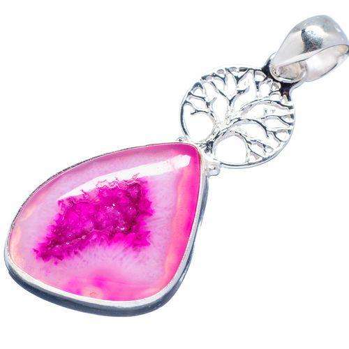 Sterling silver pendant - BOTSWANA AGATE TREE OF LIFE - Dreams Collection