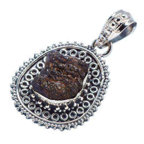 Sterling silver pendant - MOLDAVITE - Dreams Collection