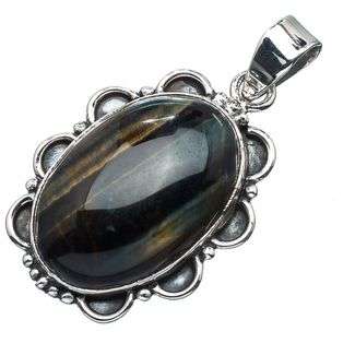 Sterling silver pendant - BLUE TIGER EYE - Dreams Collection
