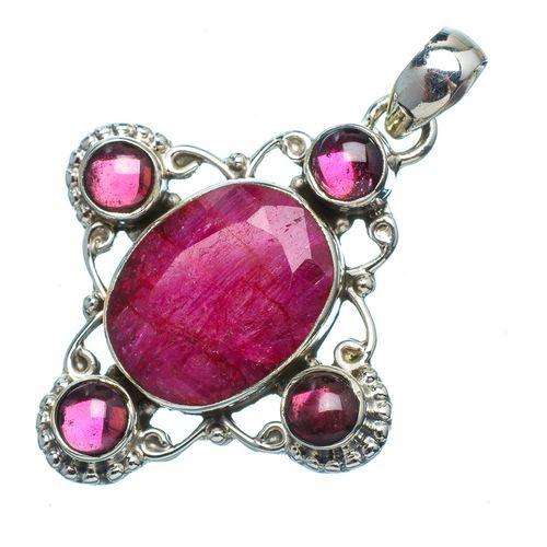 Sterling silver pendant - RUBY & GARNET - Dreams Collection