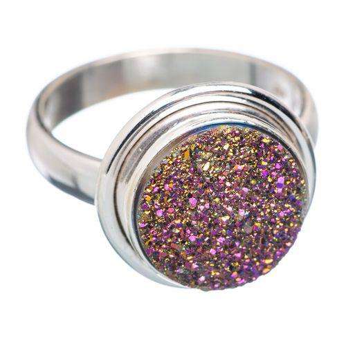 Sterling silver ring - TITANIUM DRUZY - Dreams Collection (size 8 / Q)