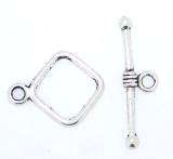 Plain diagonal TOGGLE clasp (nickel) - sold per set