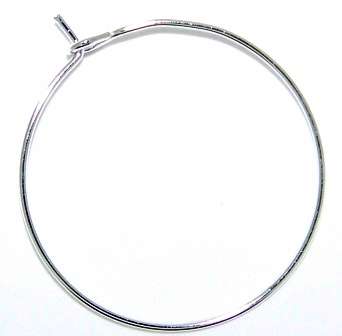 Hoop for earring or wineglass charm 25mm Silverplated - sold individually