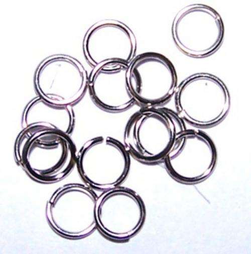 7mm NICKEL jump rings - Sold per pack of 40