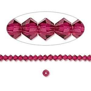 The smallest available! 3mm RUBY Swarovski bicone