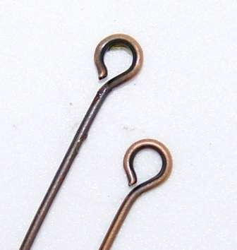 40mm Copper eyepins - sold per pack of 50