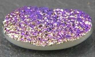 Natural DRUZY TITANIUM (coated) oval cab 3.70 cts