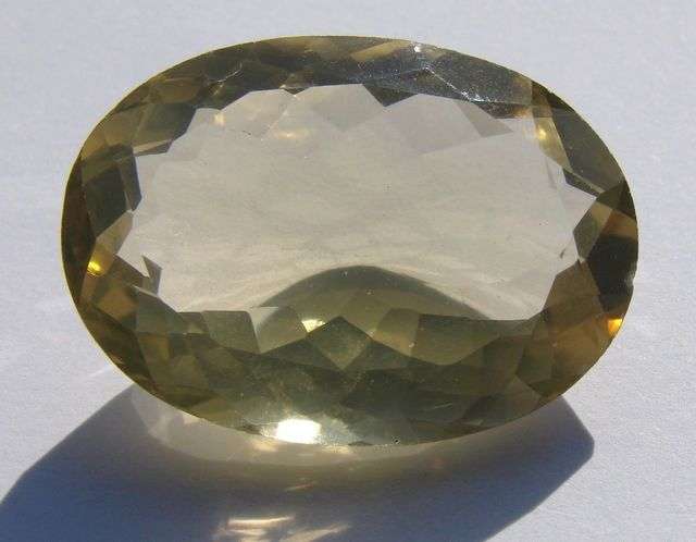 HUGE! 36.57 cts Natural LEMON QUARTZ oval facet 28mm x 20mm!