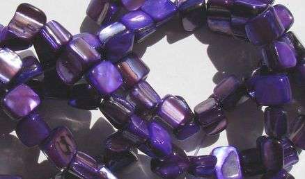 PURPLE natural shell nuggets - sold per strand