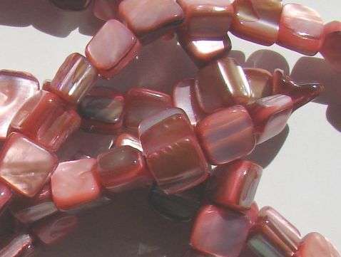 PINK natural shell nuggets - sold per strand