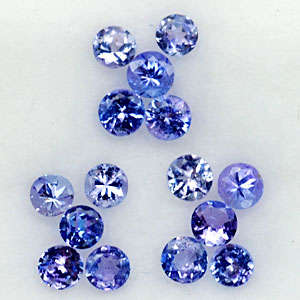 Natural TANZANITE round facets 2.6mm - 3mm
