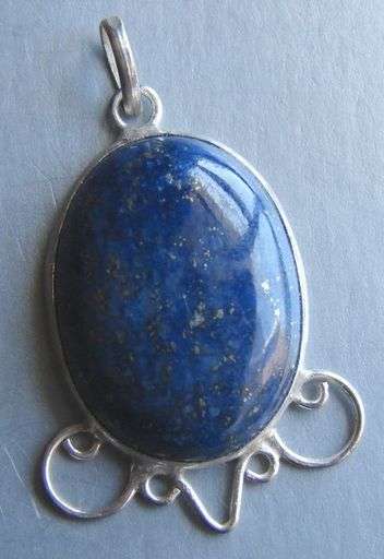 Natural LAPIS LAZULI set in Sterling Silver