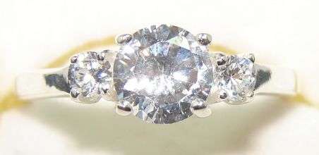 Sterling silver ring - SIMULATED DIAMOND