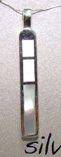 Natural MOTHER OF PEARL set in Sterling Silver (pendant)