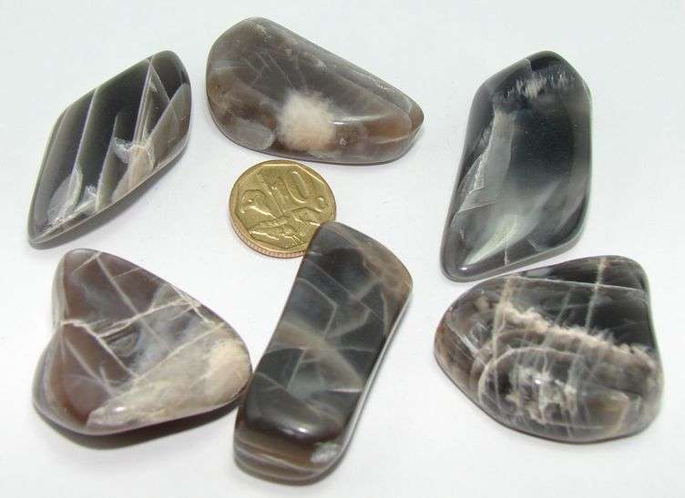 RARE! Natural BLACK MOONSTONE tumbles