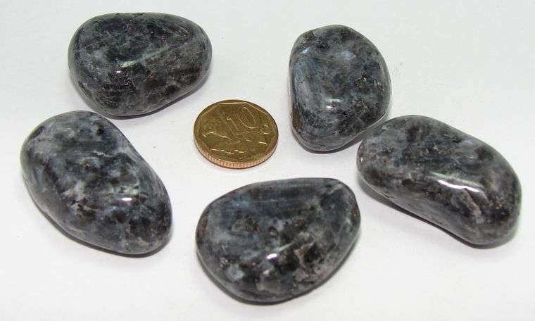 RARE! Natural LARVAKITE / NORWEGIAN MOONSTONE tumbles