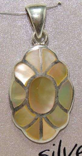 Sterling silver pendant - MOTHER OF PEARL