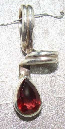 Natural GARNET set in Sterling Silver