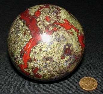 Natural DRAGON'S BLOOD / CINNABAR sphere 66mm