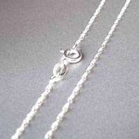 Sterling silver FALSA CORDA LINK ladies neck chain 45cm (30 gauge / 1.7mm)