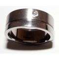 CZ & Stainless Steel ring (size 7.5)