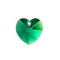EMERALD Swarovski 10mm heart pendant