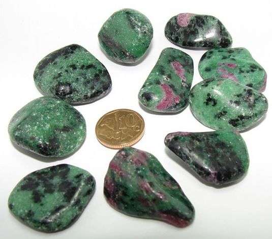 Natural RUBY ZOISITE tumbles