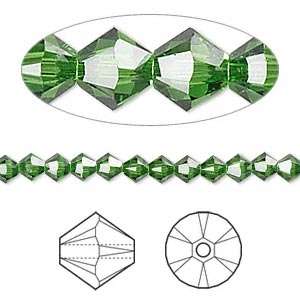 FERN GREEN Swarovski 4mm bicone