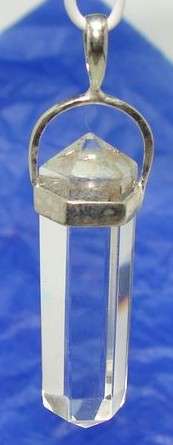 Natural CLEAR CRYSTAL QUARTZ set in Sterling Silver