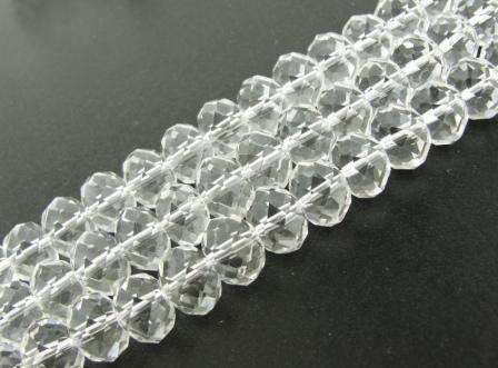 8mm x 6mm CRYSTAL fire polished AAA crystal facetted rondelle spacers