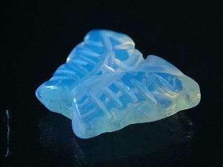 OPALITE hand carved butterfly bead