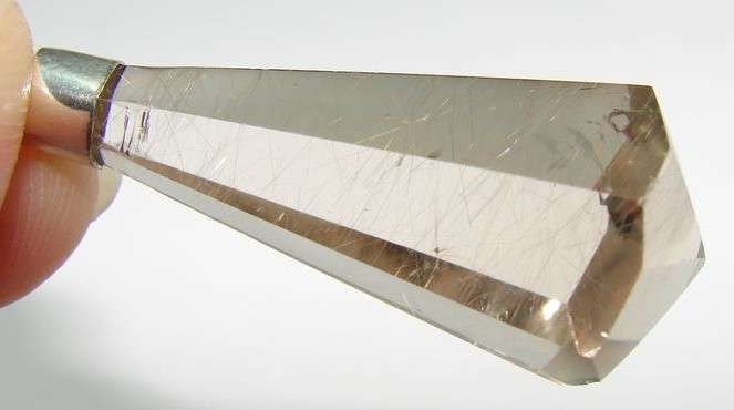 Natural SMOKY RUTILATED QUARTZ set in Sterling Silver