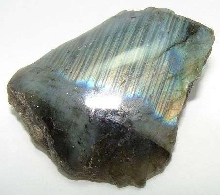 Natural LABRADORITE half-polished freeform