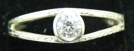 Simulated DIAMOND dress ring set in Sterling Silver