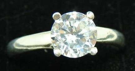 Simulated DIAMOND dress ring set in Sterling Silver