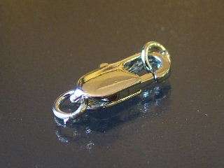 12mm Silver-coloured LOBSTER clasps (with loops / jump rings included) - sold individually