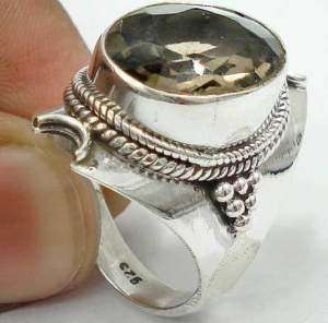 Natural SMOKY QUARTZ set in Sterling Silver