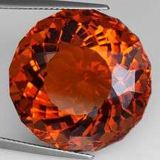 HUGE & great colour! 38.87 cts 22.5mm Natural MADEIRA CITRINE fancy round facet (Brazil)