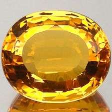 Stunning! 24.16 cts Natural rich golden yellow CITRINE oval facet (Brazil)