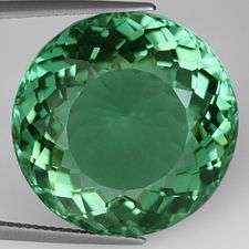 HUGE! 36.47 cts / 22.5mm Natural PRASIOLITE / GREEN AMETHYST round facet (Uruguay)